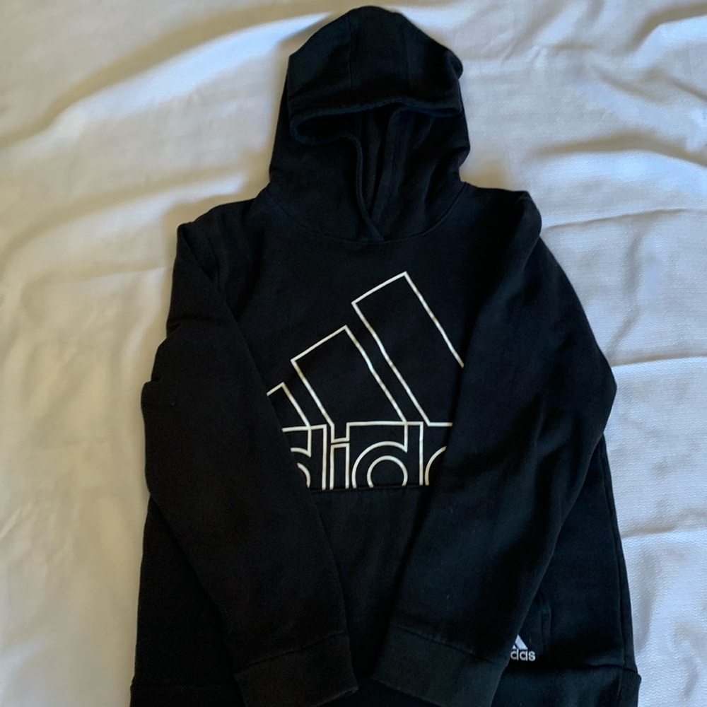 Like new Adidas boys black hoodie